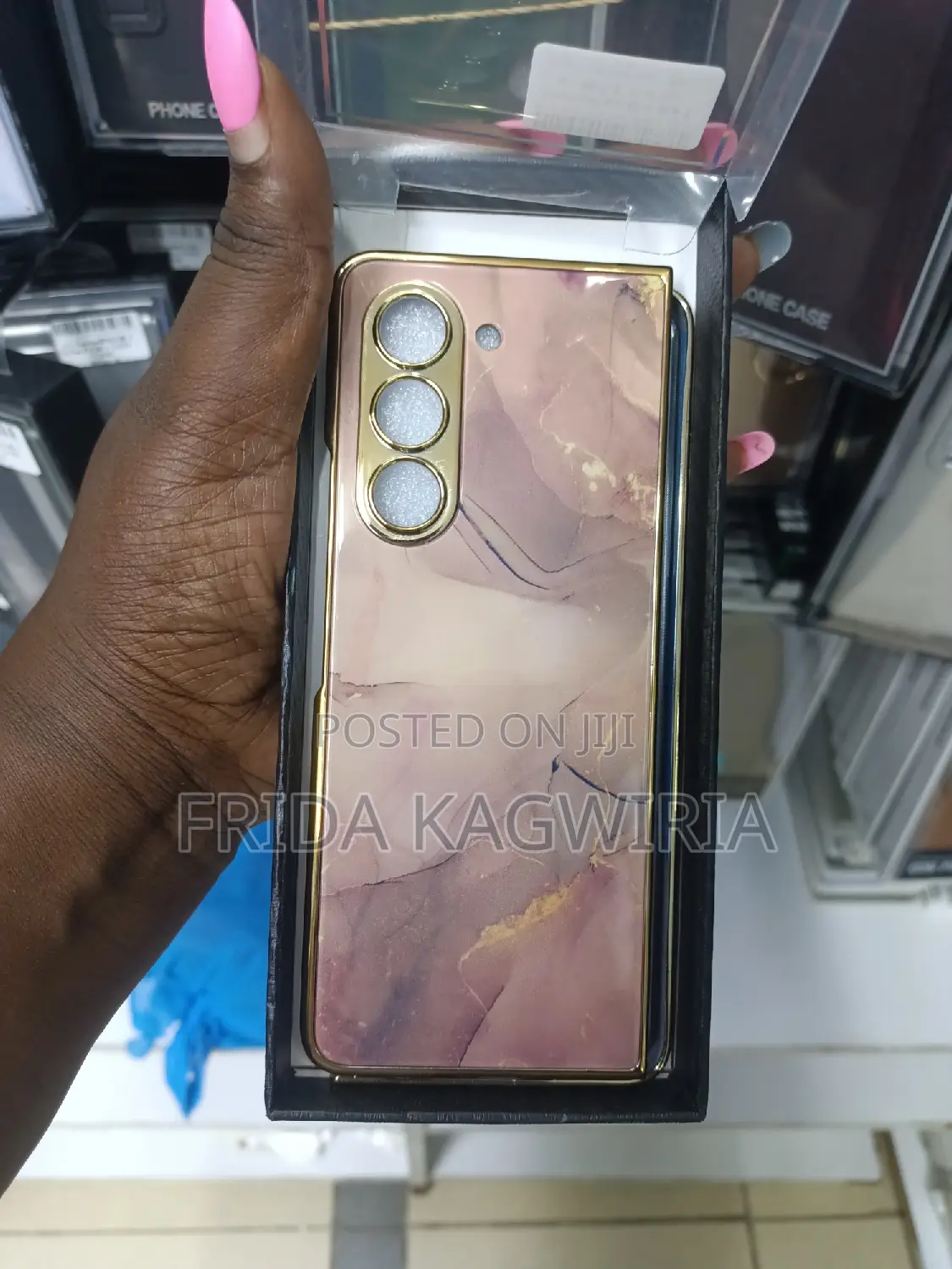 Samsung Galaxy Fold 5 Marble Case With Screen Protector