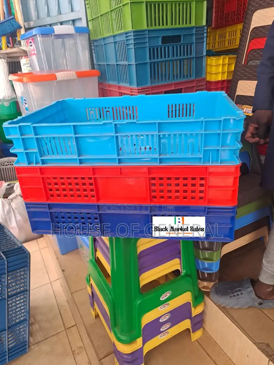 Strong Plastic Half Crates