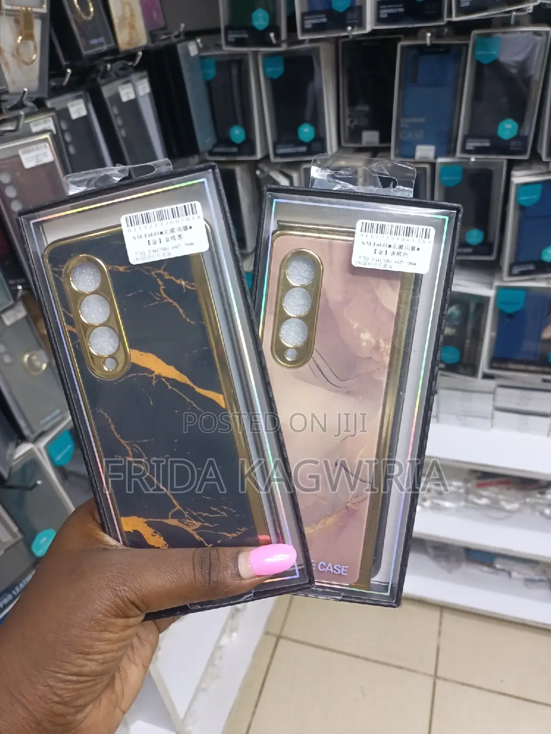 Samsung Galaxy Fold 4 Marble Case With Protector