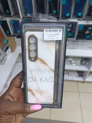 Samsung Galaxy Fold 4 Marble Case With Protector