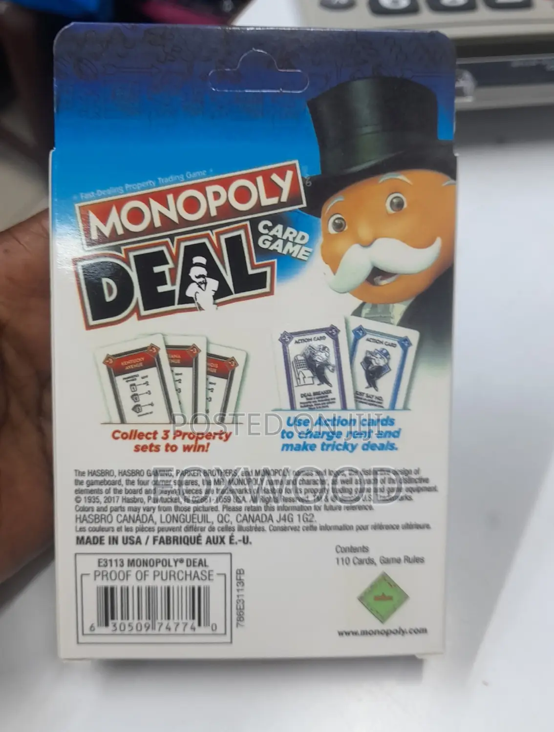 Monopoly Deal Card Game English Version