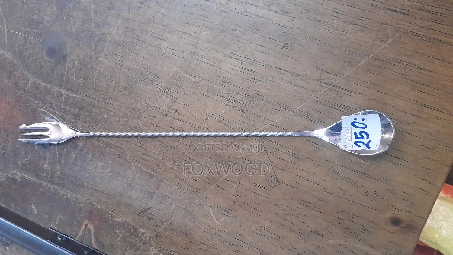 Stainless Steel Bar Spoon With Fork 30cm