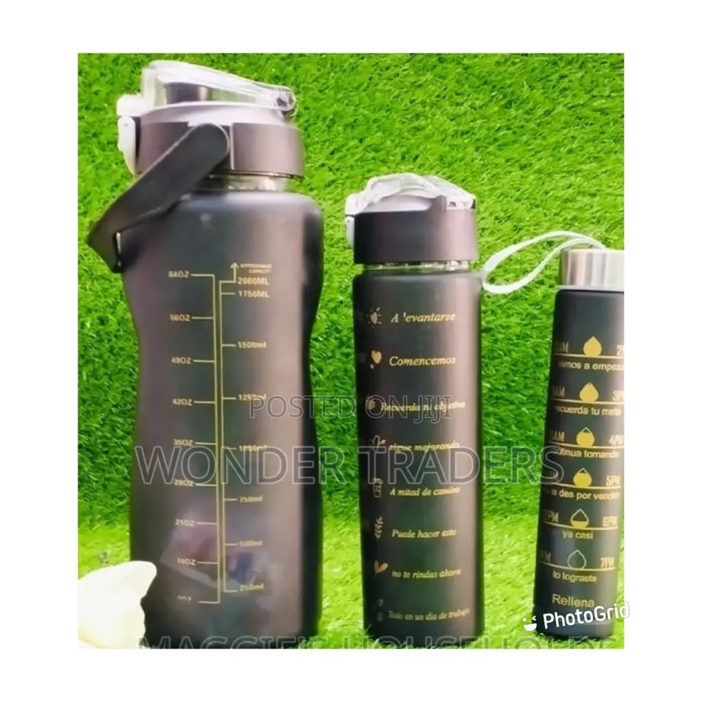 3 In1 Motivational Water Bottle