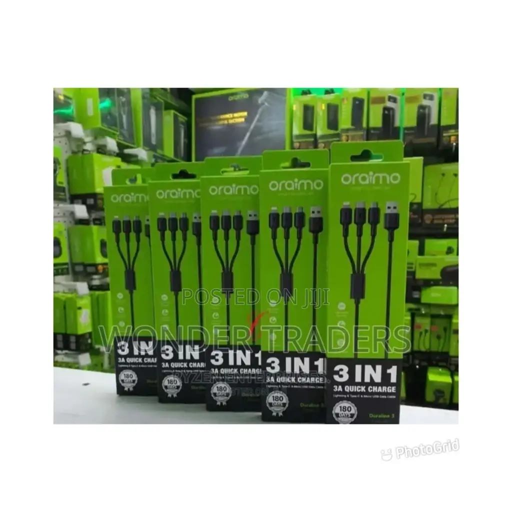 Oraimo Phone Charging 3 in 1 Cable