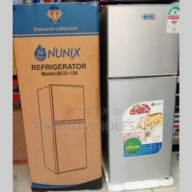 138l Double Door Refrigerator -silver Nunix