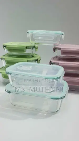 Glass Snack/Lunch Box With Lunch Bag