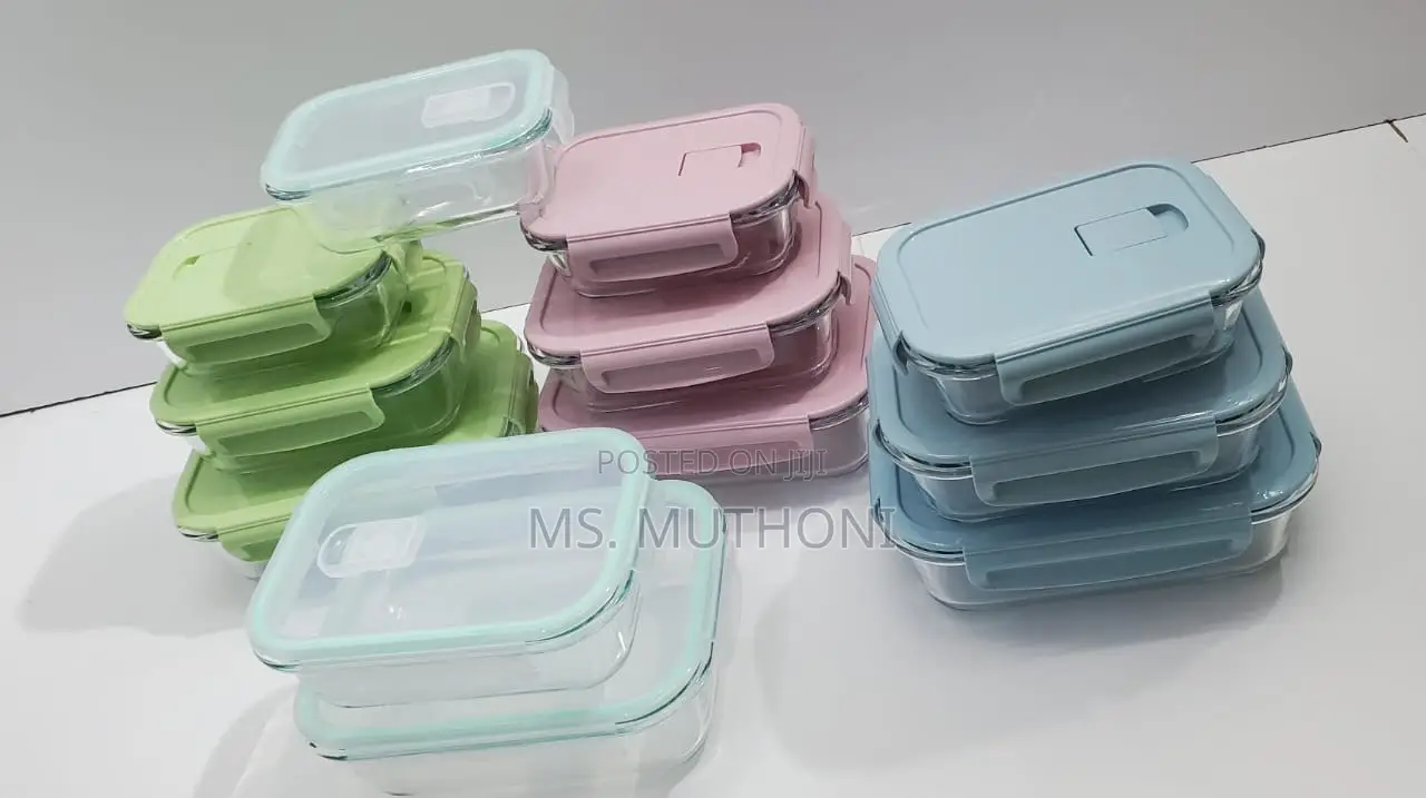 Glass Snack/Lunch Box With Lunch Bag