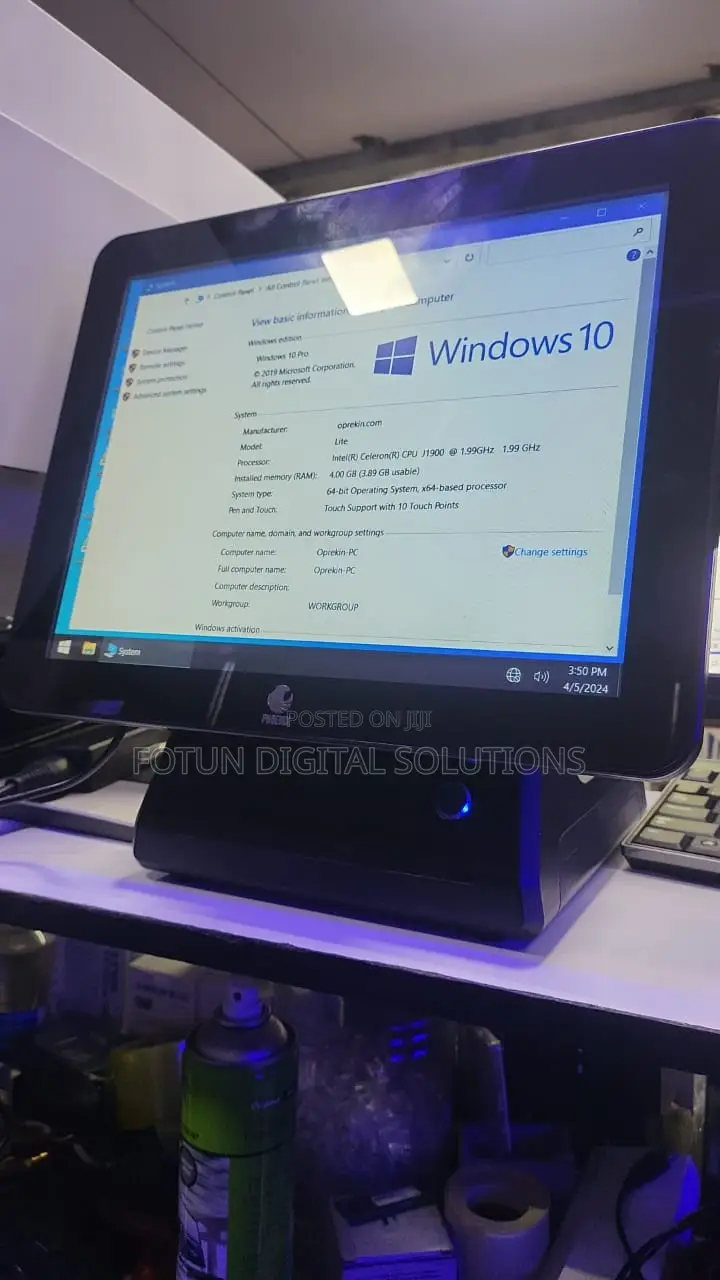 Ex UK Pos All in One Touch J1900 4gb RAM 500gb Harddrive