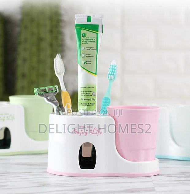 Toothbrush Holder With Toothpaste Dispenser - thumbnail 2