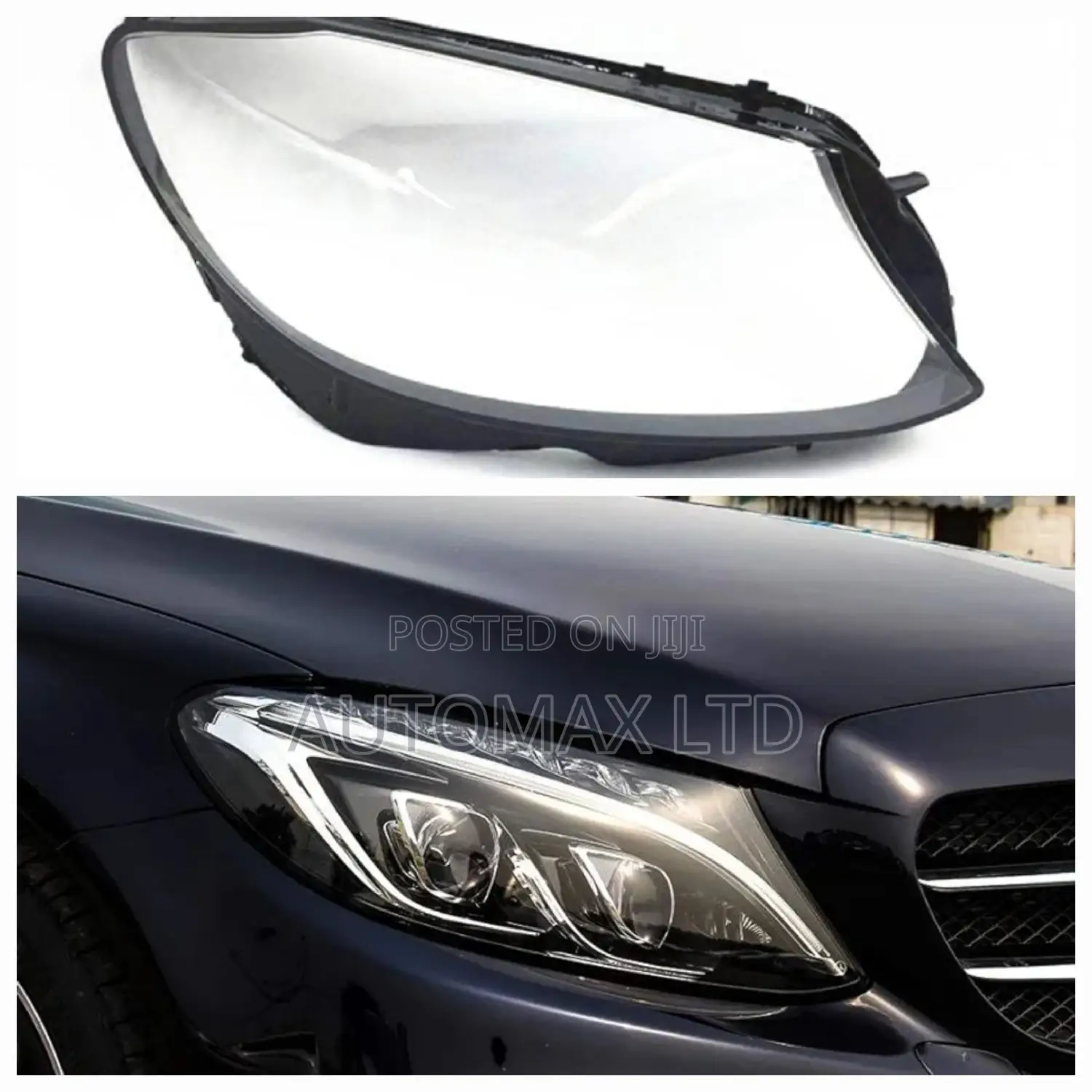 Headlight Lens: Benz W205 C180 C200 C260L C280 C300 2015/18