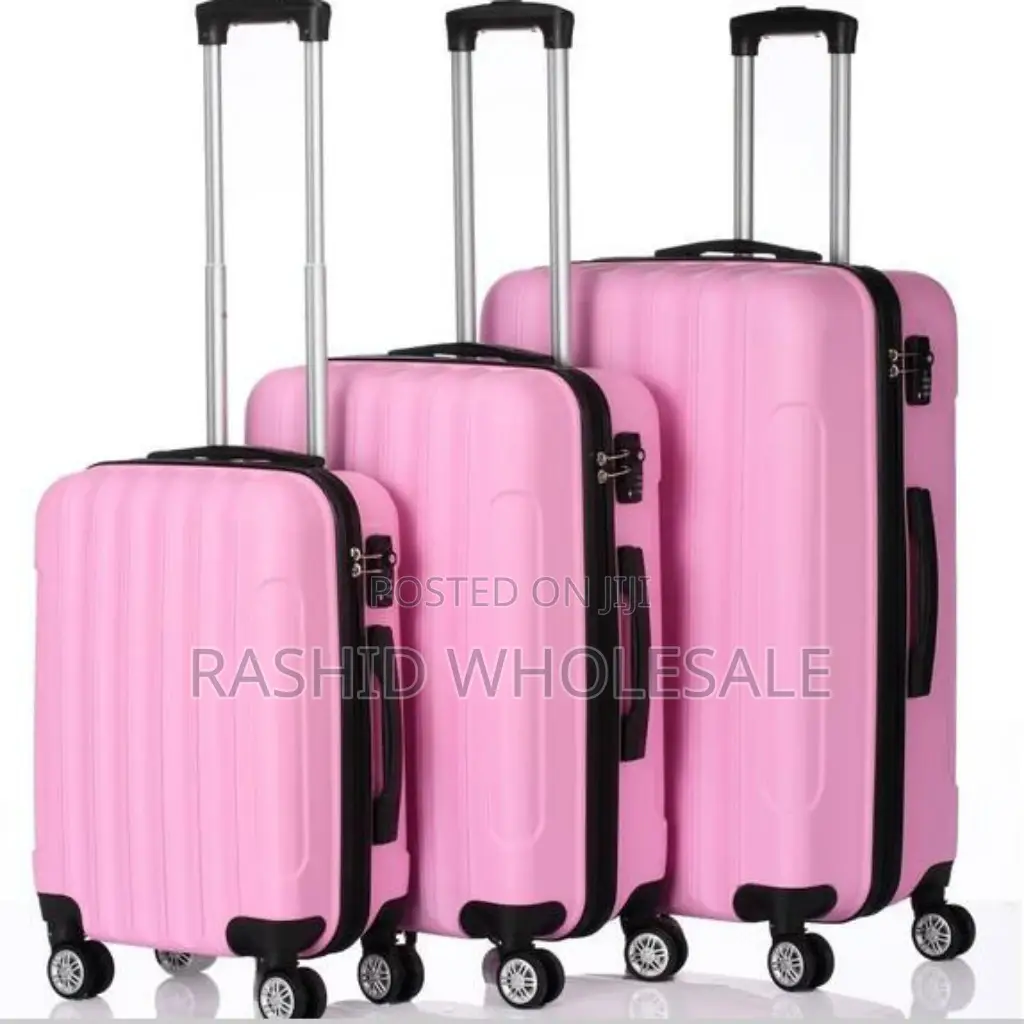 3in1 Luxurious Rubber 3pcs Traveling Suit Case