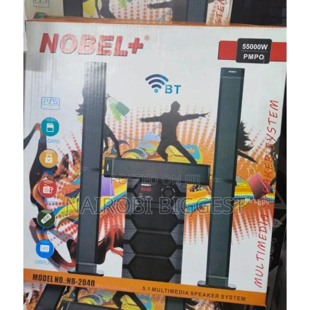 Nobel Tall Boy Speakers-bt Hometheare-55000w Pmpo- Nb 2040 - main view
