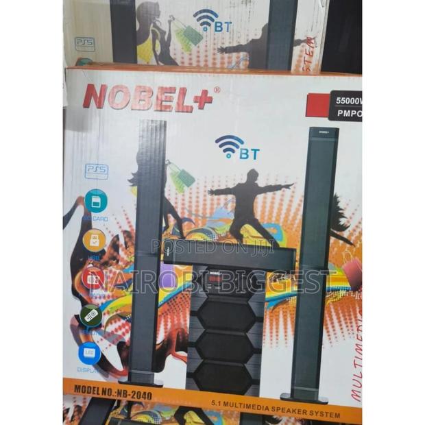 New Nobel Tall Boy Speakers-Bt Hometheare-55000w Pmpo- Nb40