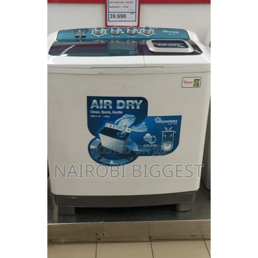Ramtons Rm-116 10kgs Twin-Tub Washing Machine