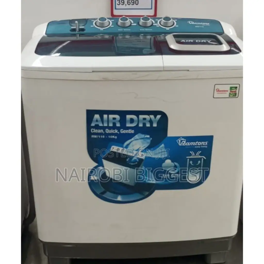 New Ramtons Rm-116 10kgs Twin-Tub Washing Machine