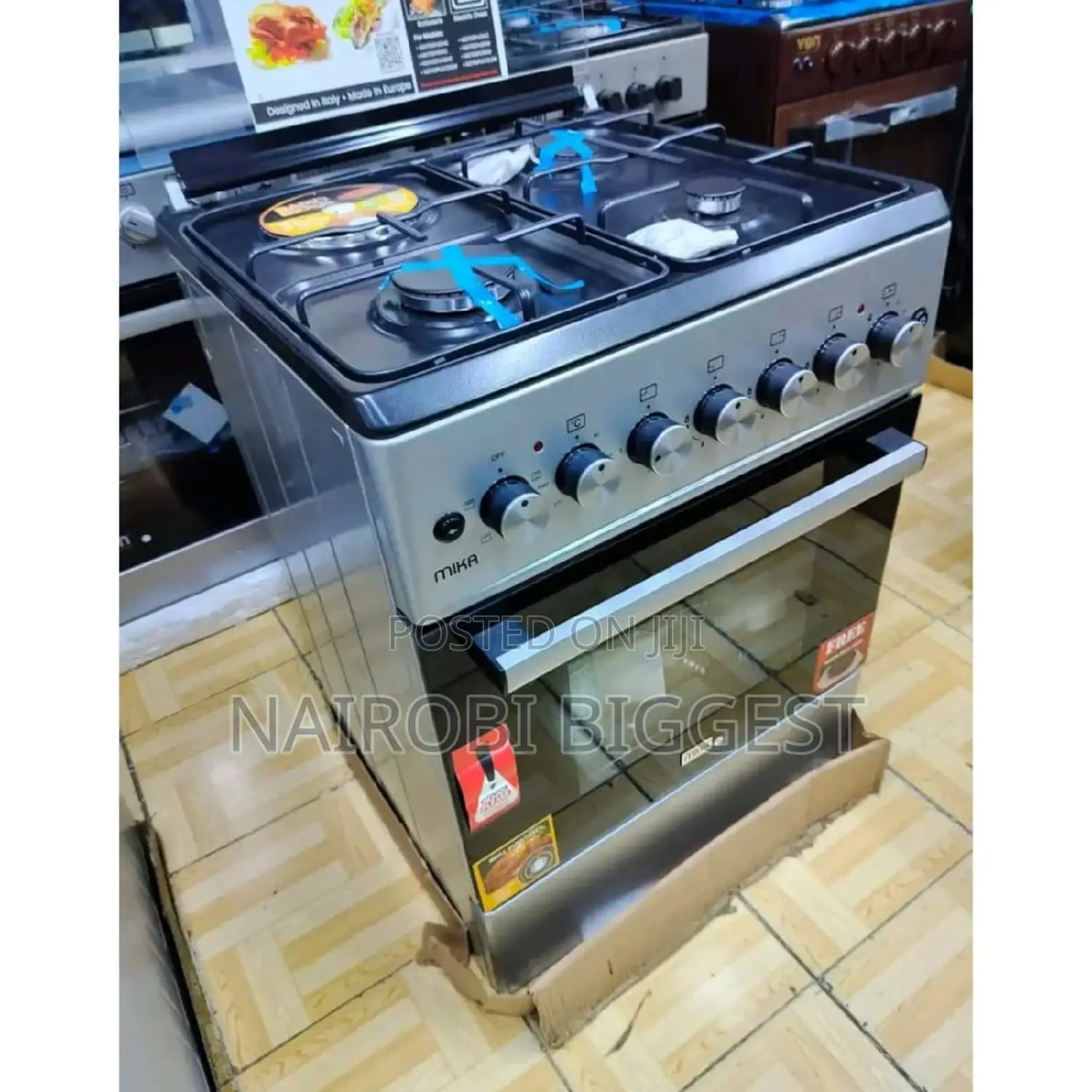 Classic Mika 60 *60 Standing 3g+1e Cooker With Electric Oven