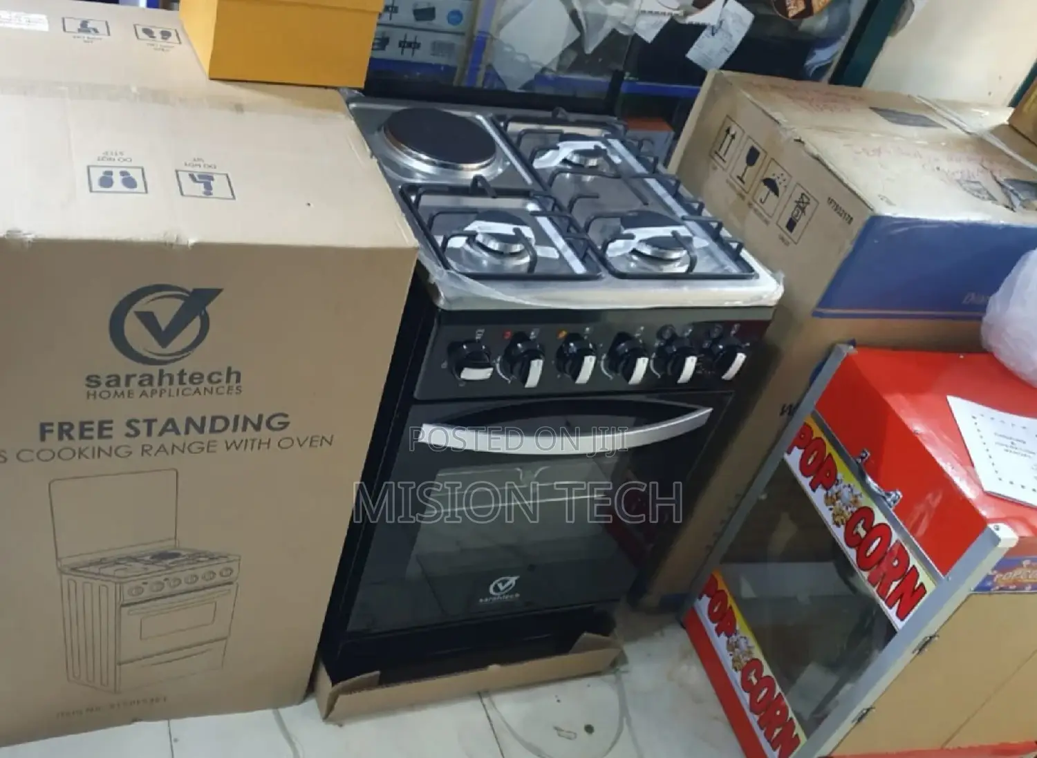 Sarahtech 3 Gas + 1 Electric Plate Standing Cooker