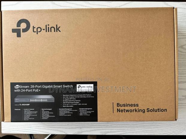 TP LINK Jetstream 28-Port Gigabit Smart Switch 24-Port Poe+