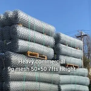 Super Heavy Guage/Commercial Chainlink 9g50 ×50 7ft (3.5mm)