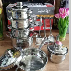 ✓ Stainless Steel Cookware 15 PCS