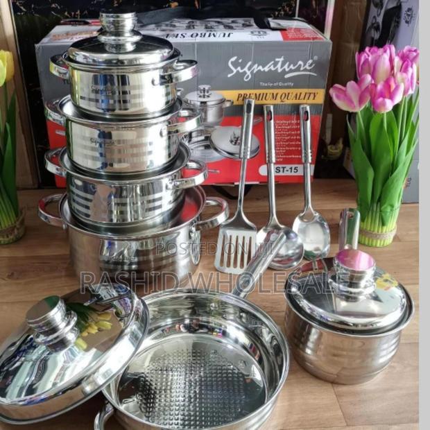 ✓ Stainless Steel Cookware 15 PCS