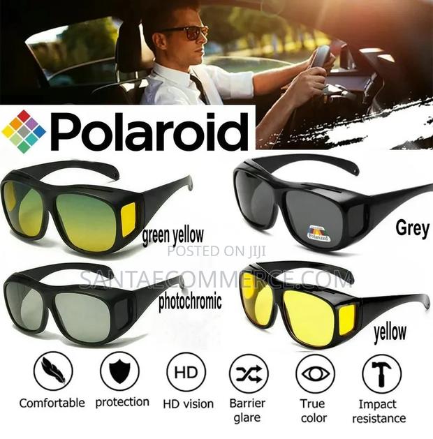 2 PCS HD Vision Wraparound Day And Night Vision Driving Glas