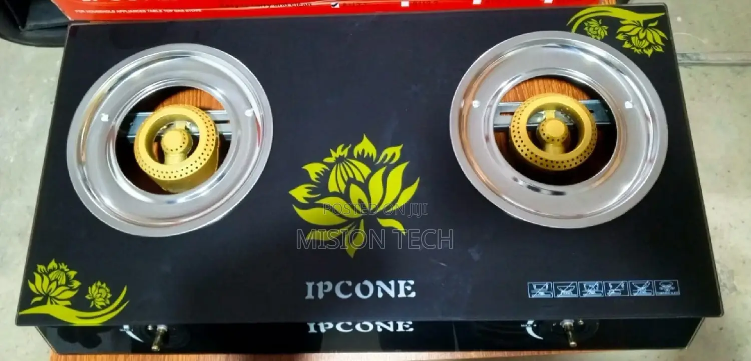 Ipcone Glass 2 Burner Cookerauto Ignition Stainless Steel