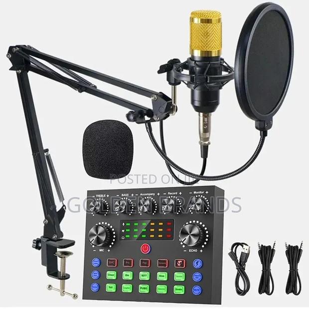 V8s Live Broadcast Sound Card Set Microphone - main view