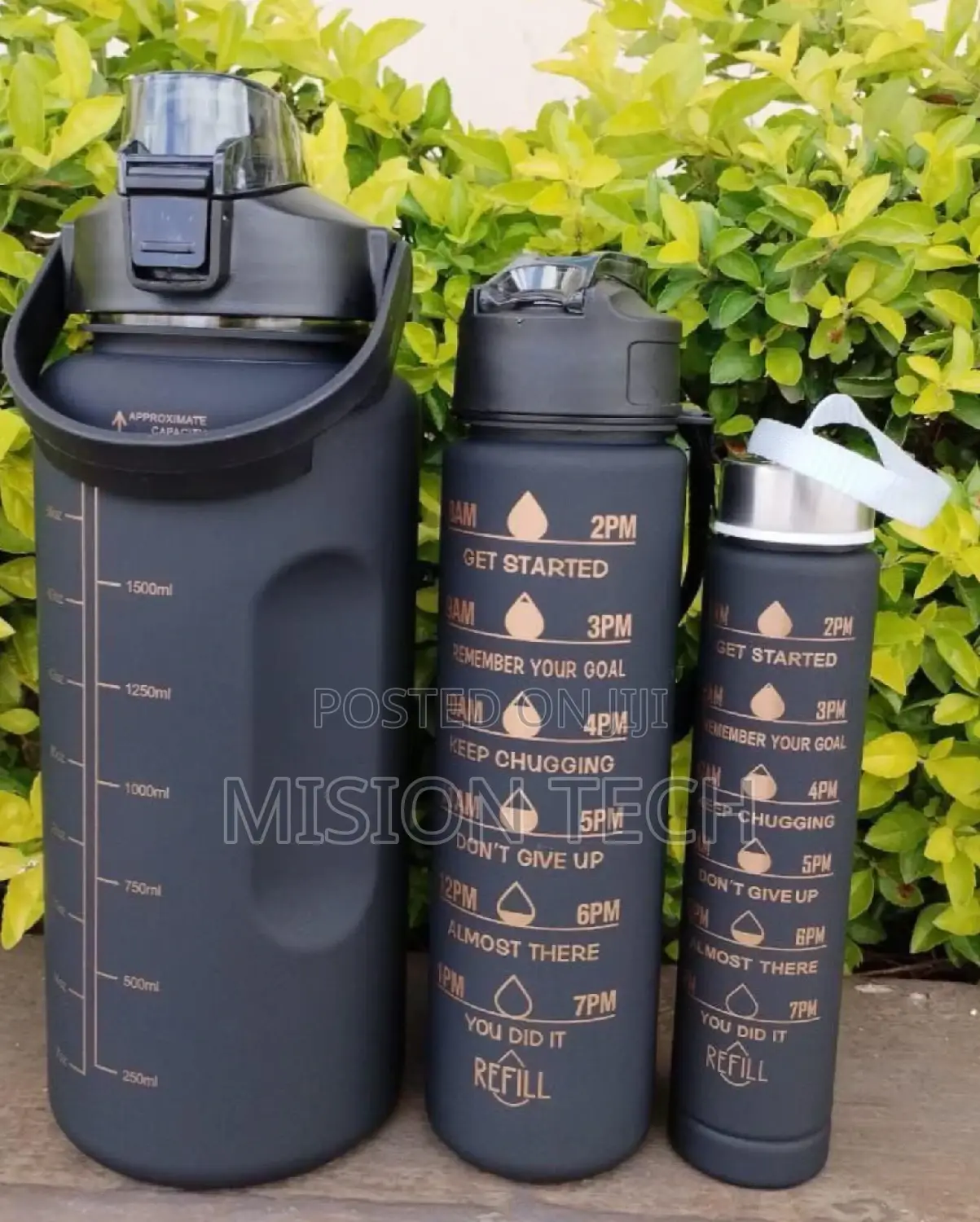 Unbreakable 3in1 Motivational Water Bottle