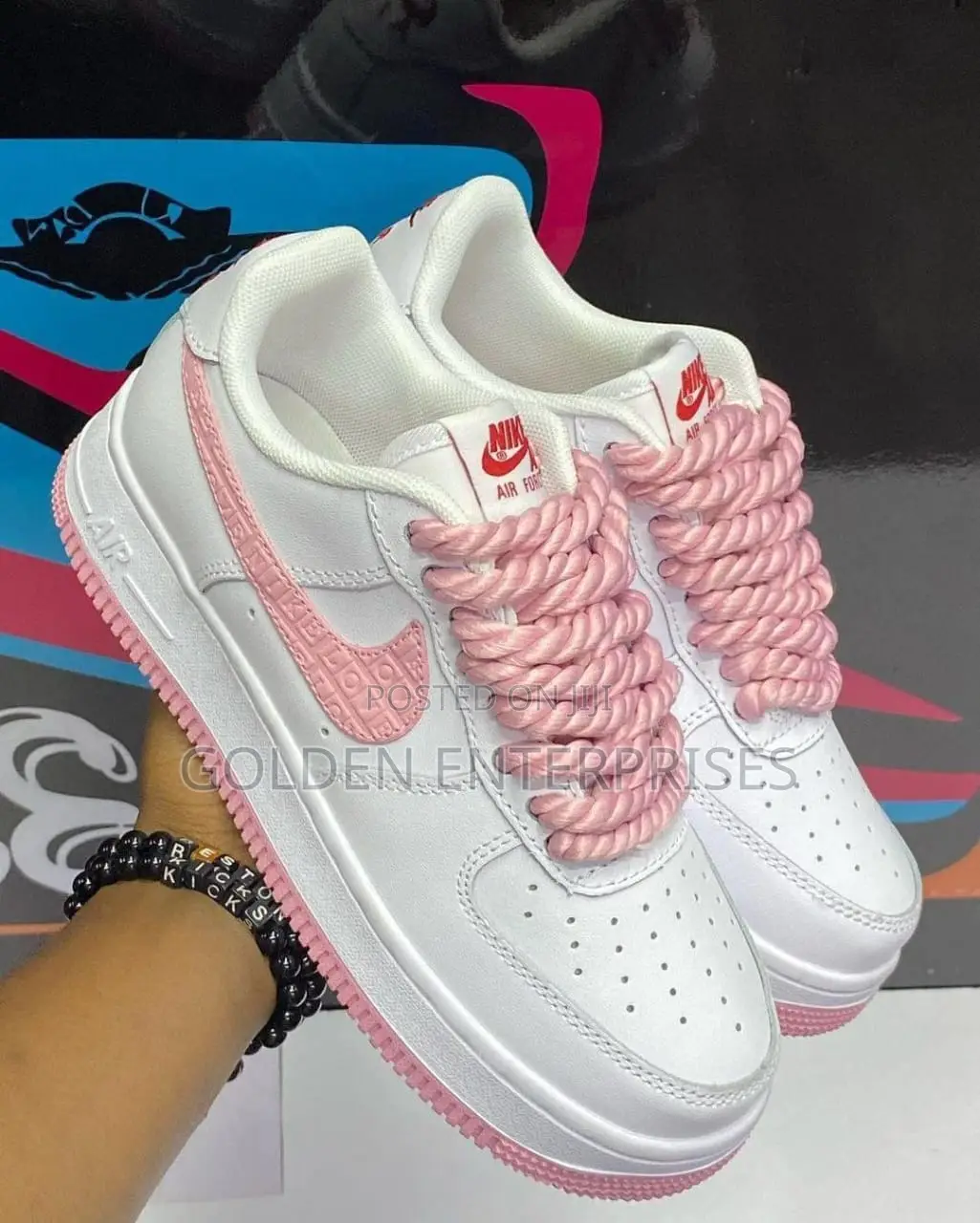 Nike Airforce 1 White Punk Chunky Lace 36-41