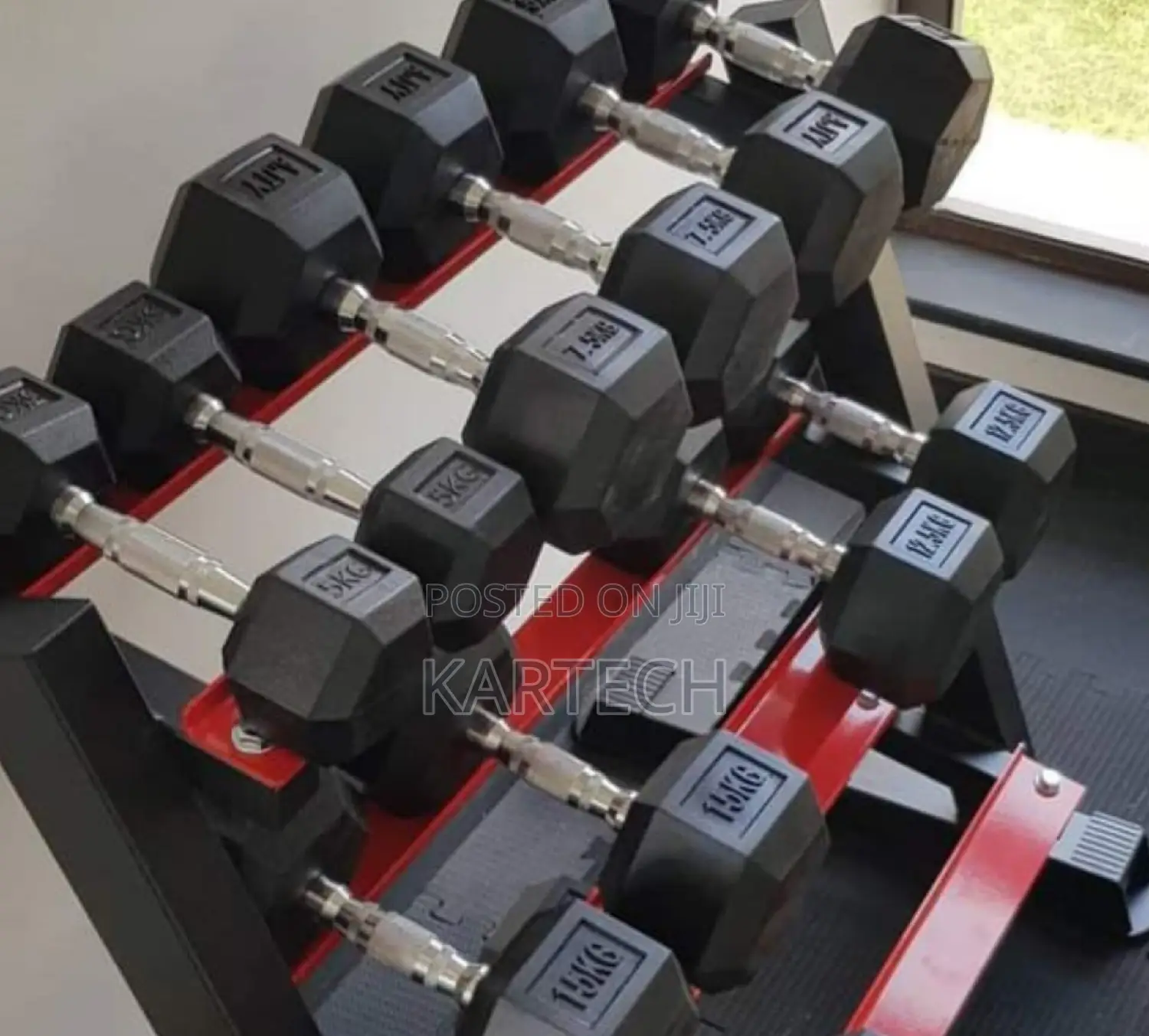 Hexagonal Dumbbells 12.5kg Pair