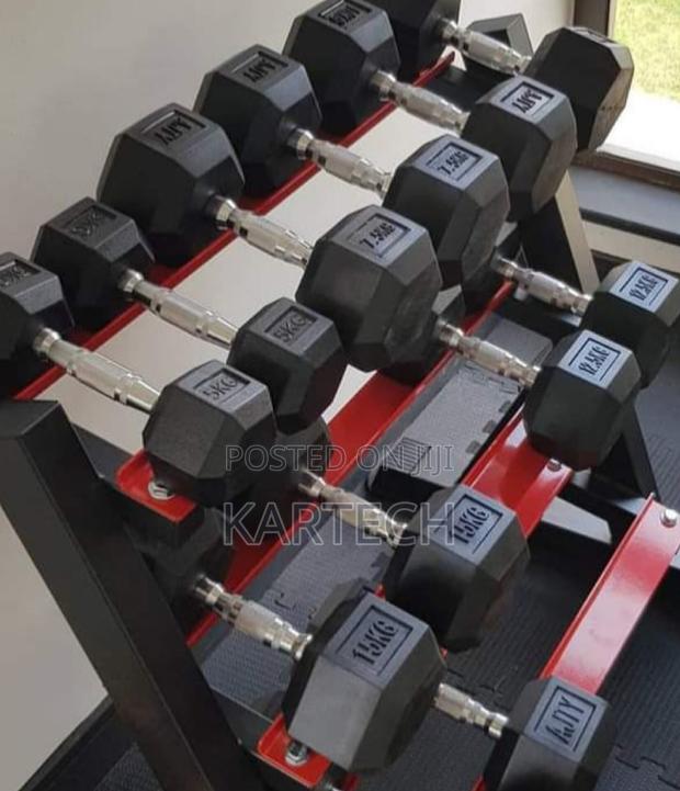 Hexagonal Dumbbells 7.5kg Pair - main view