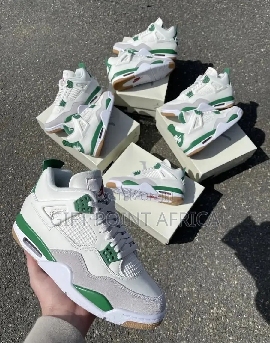 Air Jordan 4 Spine Green Sneakers for Men