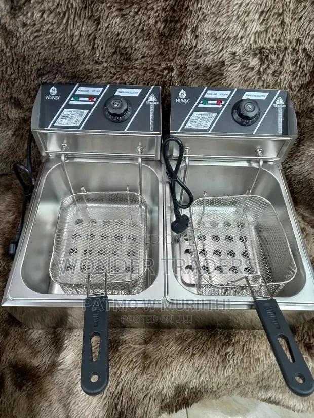Nunix6l+6l Double Electric Chips Deep Fryer Machine - main view