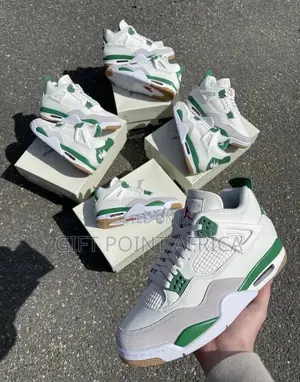 Air Jordan 4 Spine Green Sneakers for Men