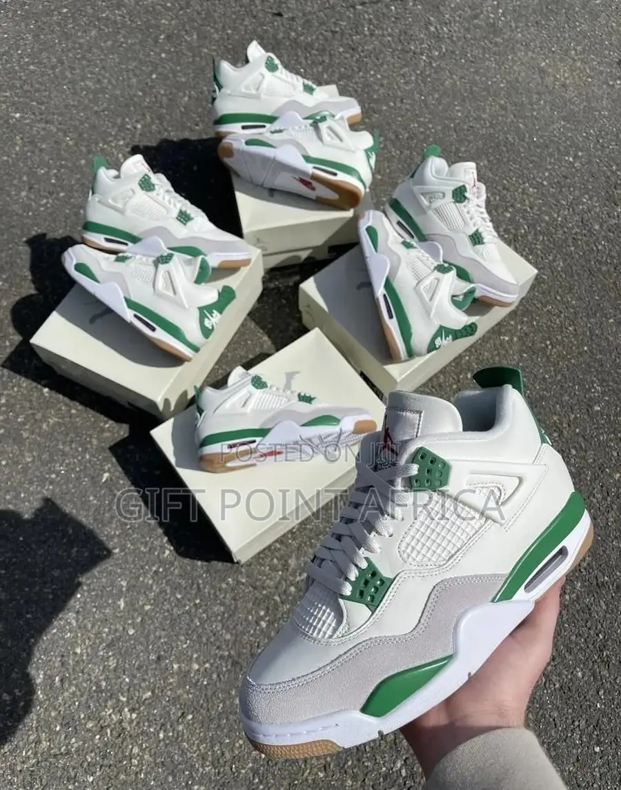 Air Jordan 4 Spine Green Sneakers for Men