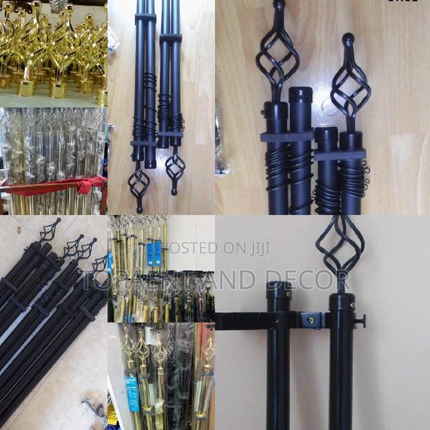 Black Adjustable Curtain Rods Curtain Rods Curtain Rods - main view