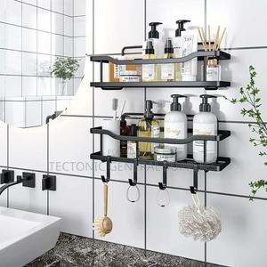 2pcs Set Shower Caddy Shelf/Bathroom Organizer/Kitchen Shelf - thumbnail 2
