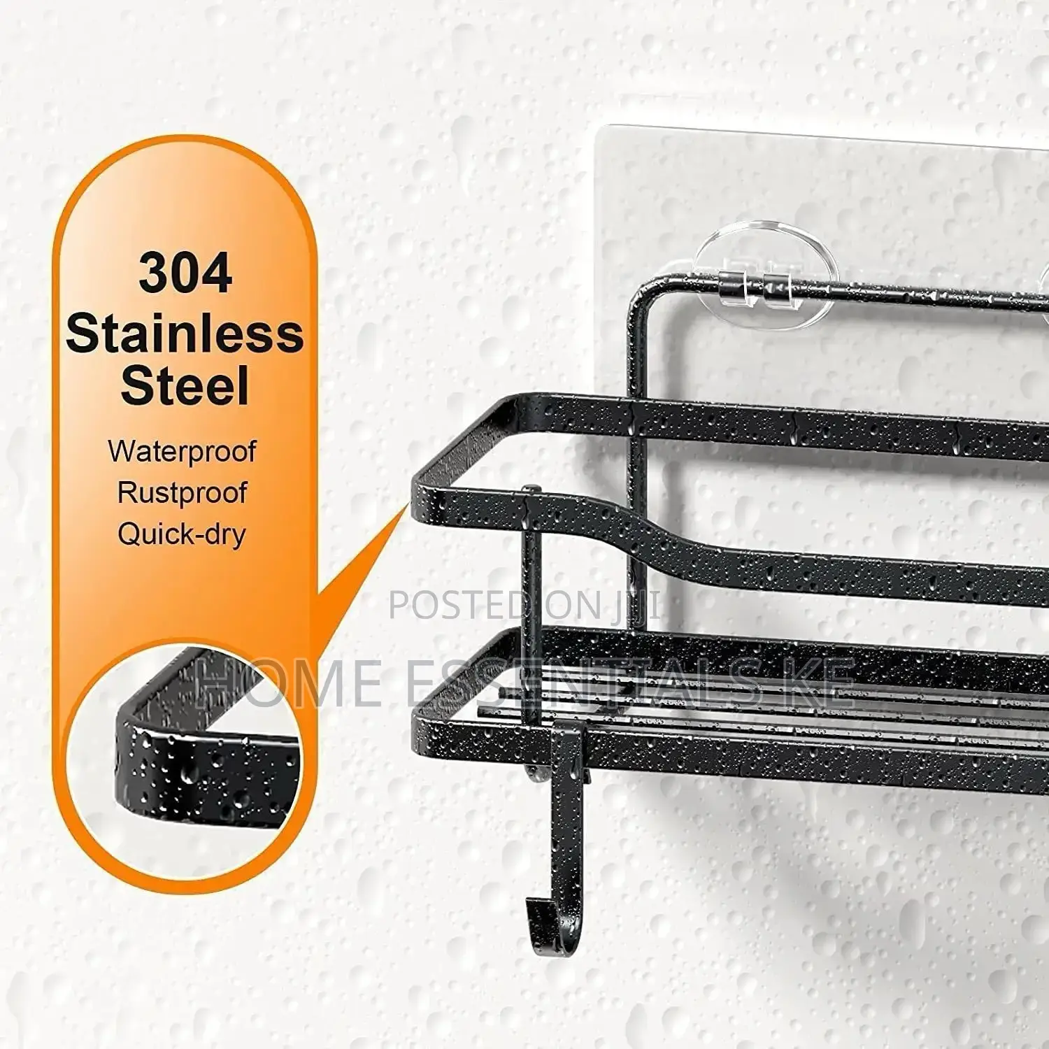 2pcs Set Shower Caddy Shelf/Bathroom Organizer/Kitchen Shelf