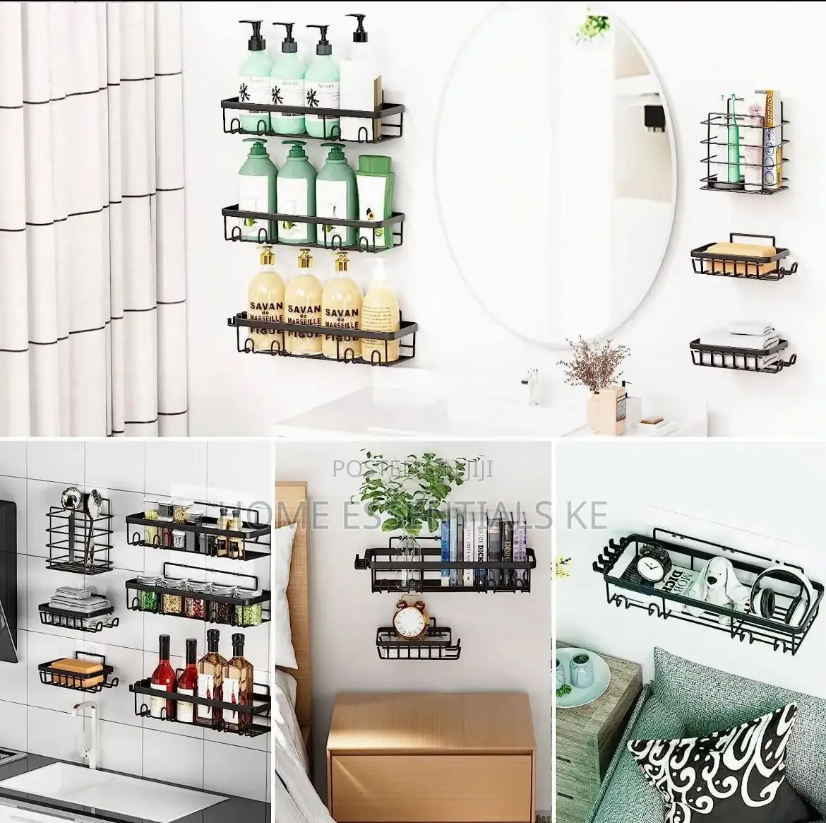*5pcs Set Shower Caddy Shelf/Bathroom Organizer*