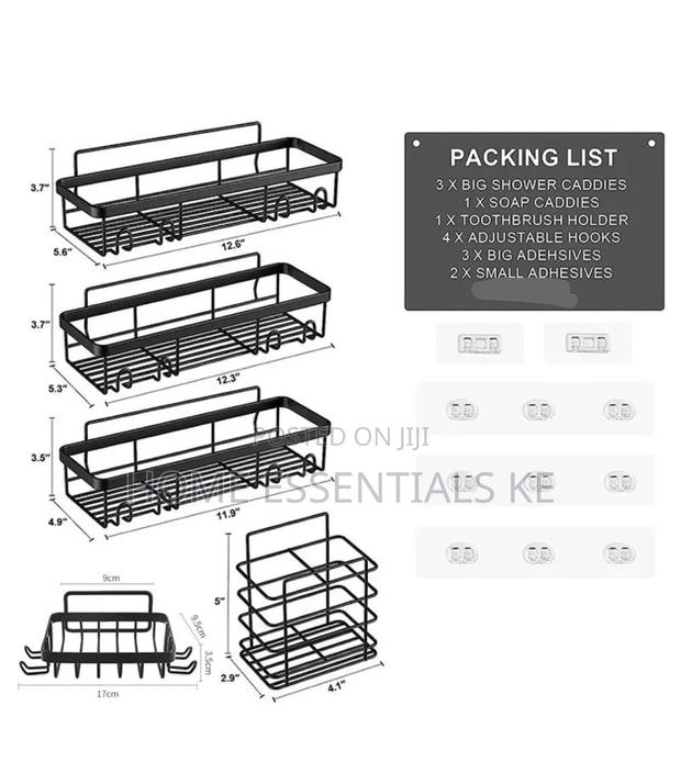 *5pcs Set Shower Caddy Shelf/Bathroom Organizer* - thumbnail 4