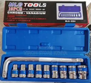 10 PCS Socket Wrench Set 1⁄2 DR Socket 10-24mm