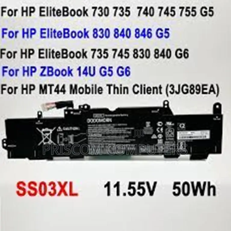 HSTNN-Lb8g HSTNN-Ib8c HP 830 G6, 840 G6 Laptop Battery