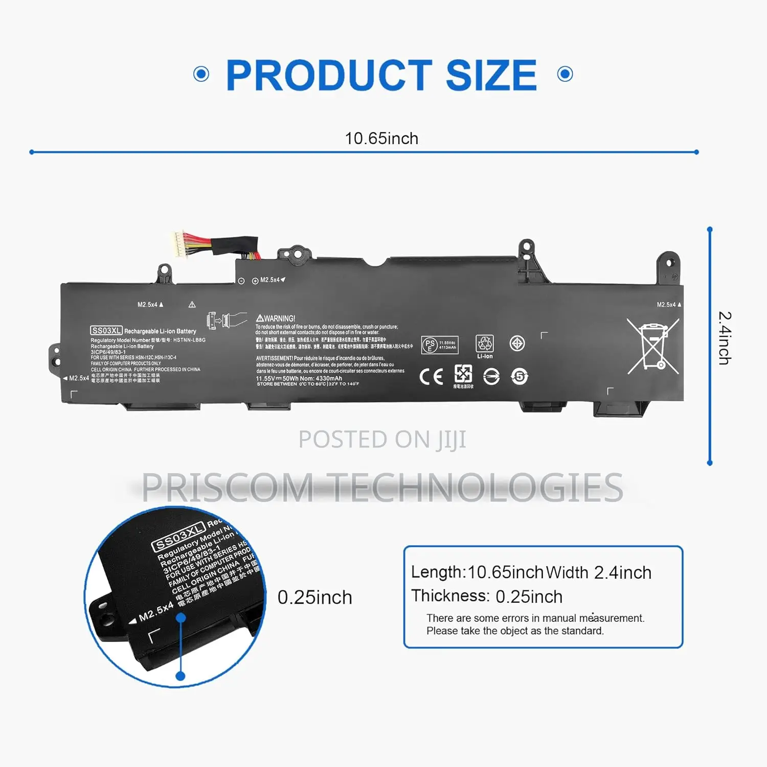 Ss03xl 933321-855 Battery For HP Elitebook 830_G5 840_G5 G6