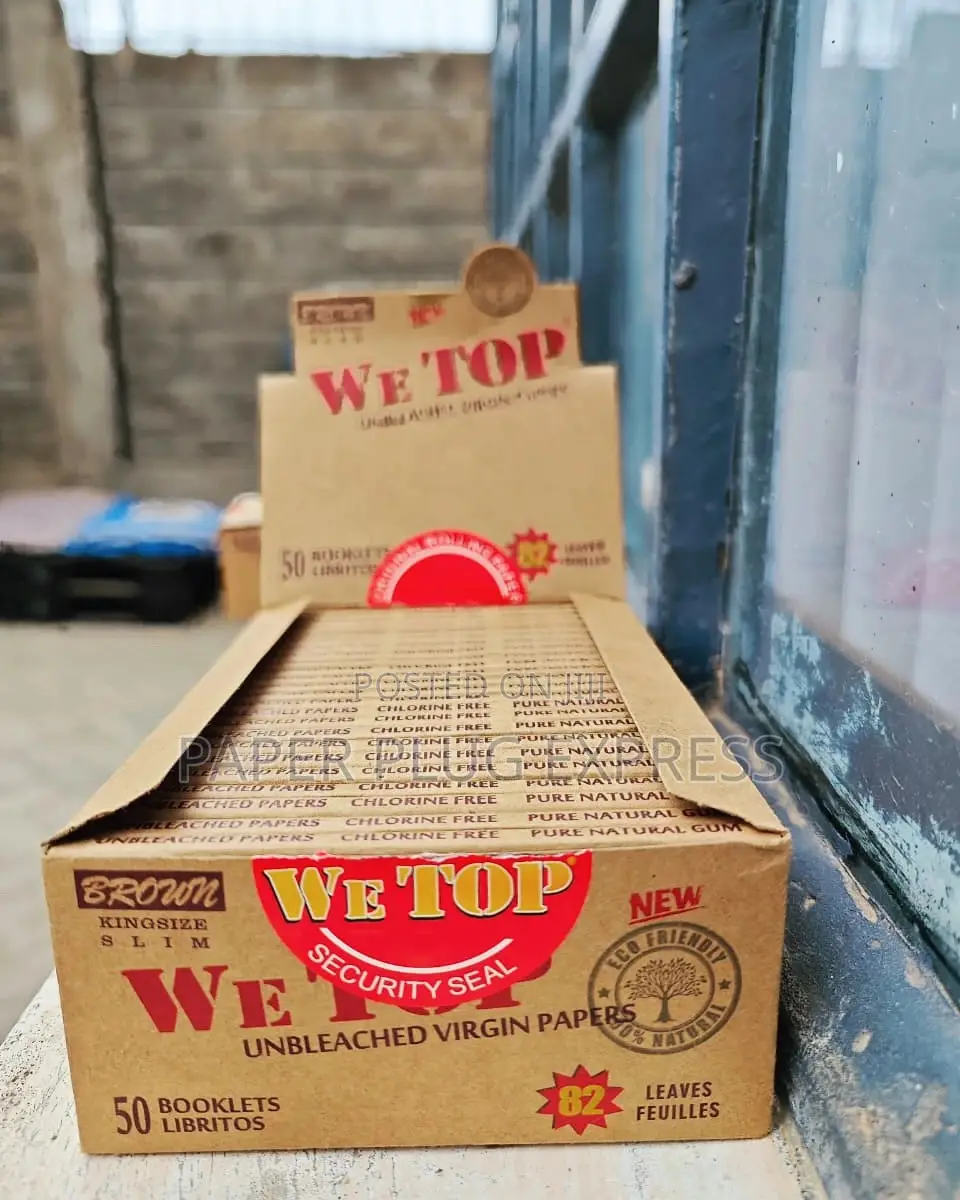 Wetop Kingsize Brown 82 Leaves! (Full Box) Rolling Paper