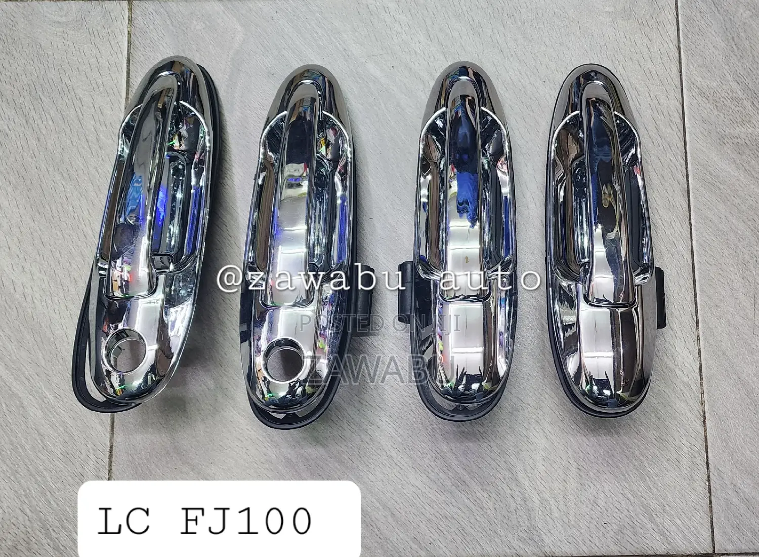 Outer Door Handle FJ 100 Black/Chrome