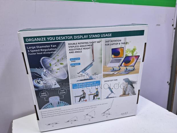 360° Rotating Laptop Stand With Fun - thumbnail 2