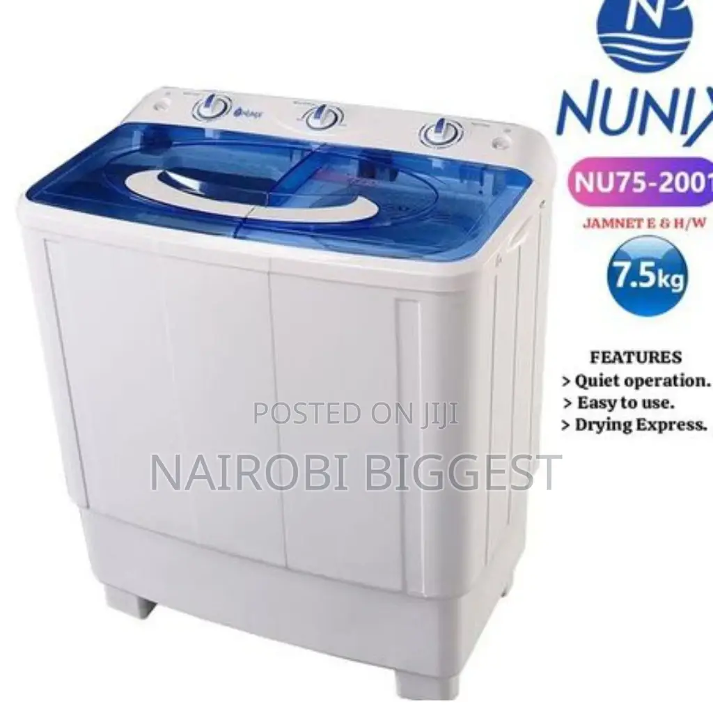 Nunix 7.5kgs Twin Tub Washing Machine