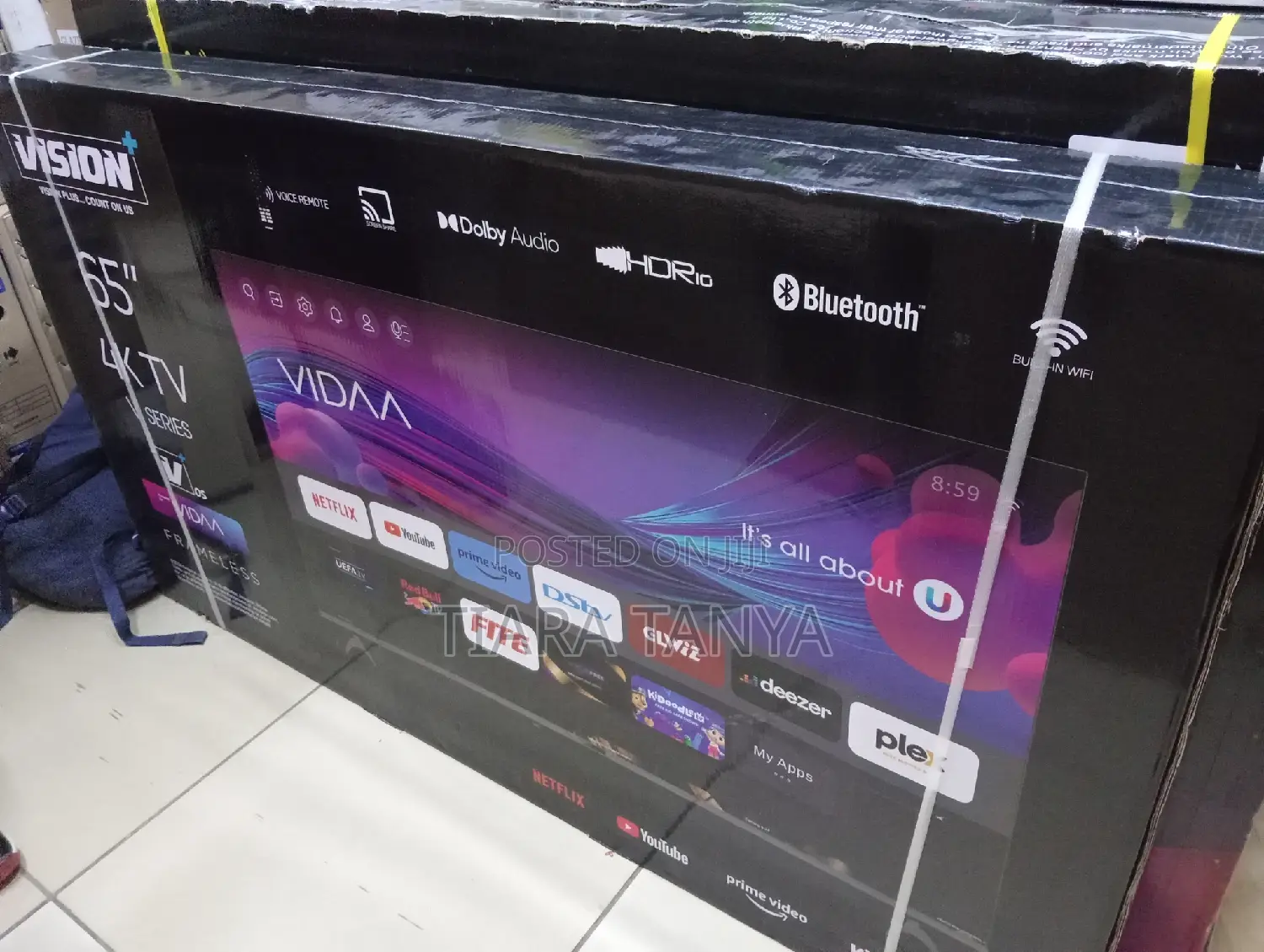 Vision 65" Smart Vidaa Uhd Frameless TV