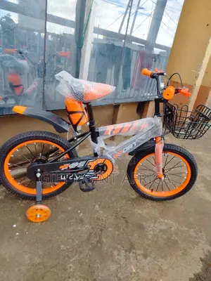 Size 16' Kids Bike With Adjustable Seat Orange in Color